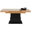 SOFFBORD 2IN1 III - svart/ekfärgad, Modern, metall/trämaterial (133-170/51,5-77,5/80cm) - Mömax