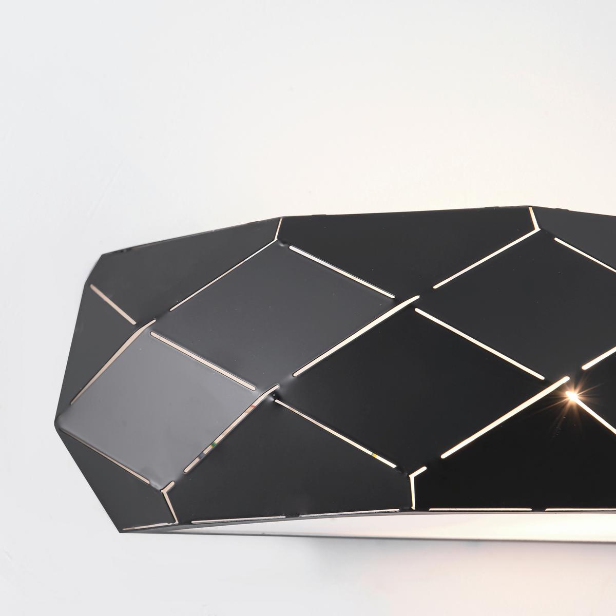 WANDLEUCHTE LP-8069/1W BK _REUS - Schwarz, Design, Metall (36/10.5/13cm)