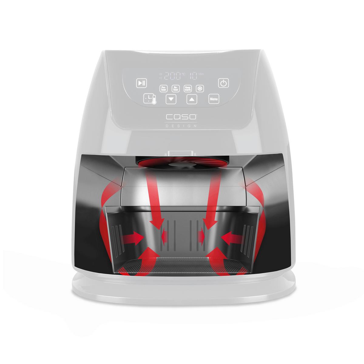 FRYTKOWNICA BEZTŁUSZCZOWA 3171 - czarny, Basics, tworzywo sztuczne (28,5/30/37cm) - CASO Design