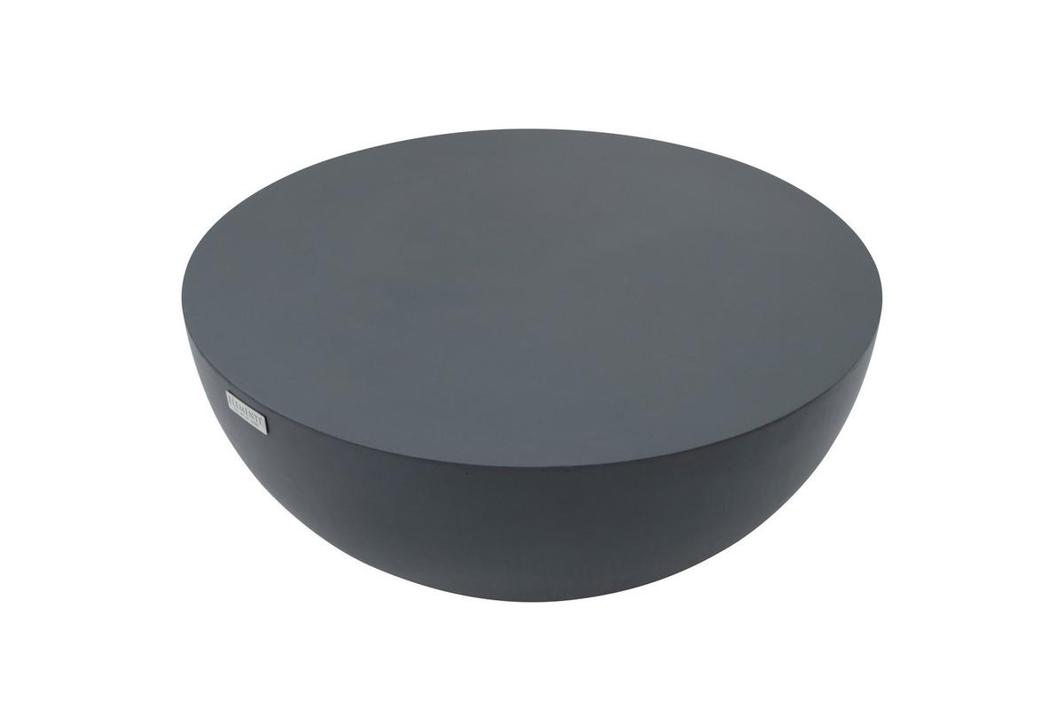 Loungetisch Chronos Schwarz - Schwarz, KONVENTIONELL, Stein (87/87/35cm) - Gardenson