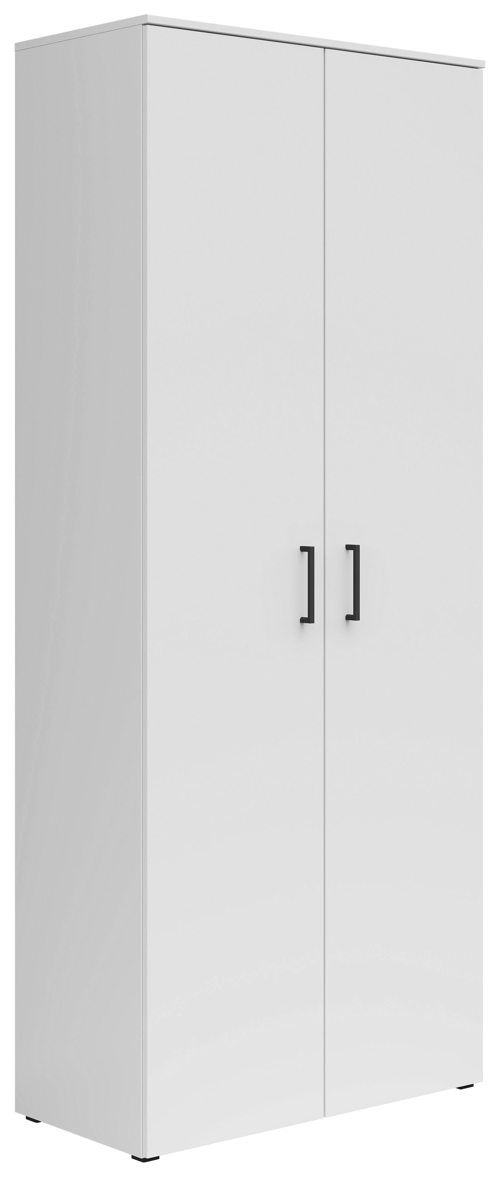 Schrank Multistauraum Weiß - Schwarz/Weiß, MODERN, Holzwerkstoff/Kunststoff (80/195/40cm) - Mömax