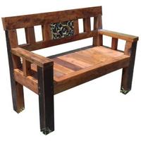 Gartenbank Sumba Teak 2-Sitzer - Dunkelbraun, Basics, Holz (120/90/55cm) - Gardenson