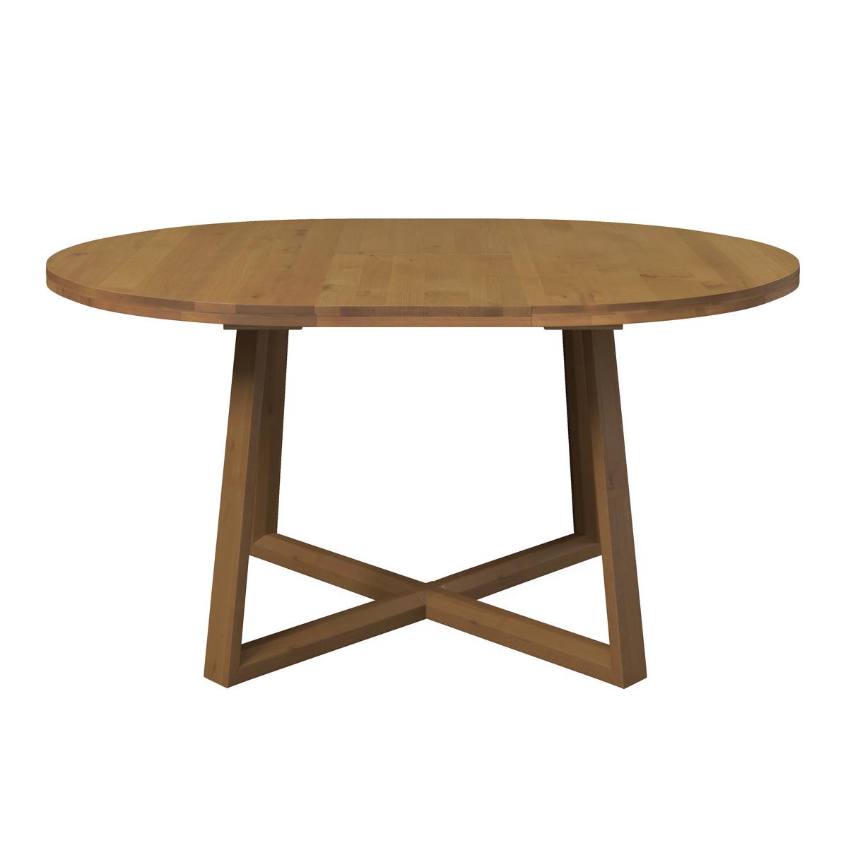 Esstisch Miley in Holz Eiche massiv ca. 120-160x120 cm - Eichefarben, MODERN, Holz (120-160/120/76cm) - Bessagi Home