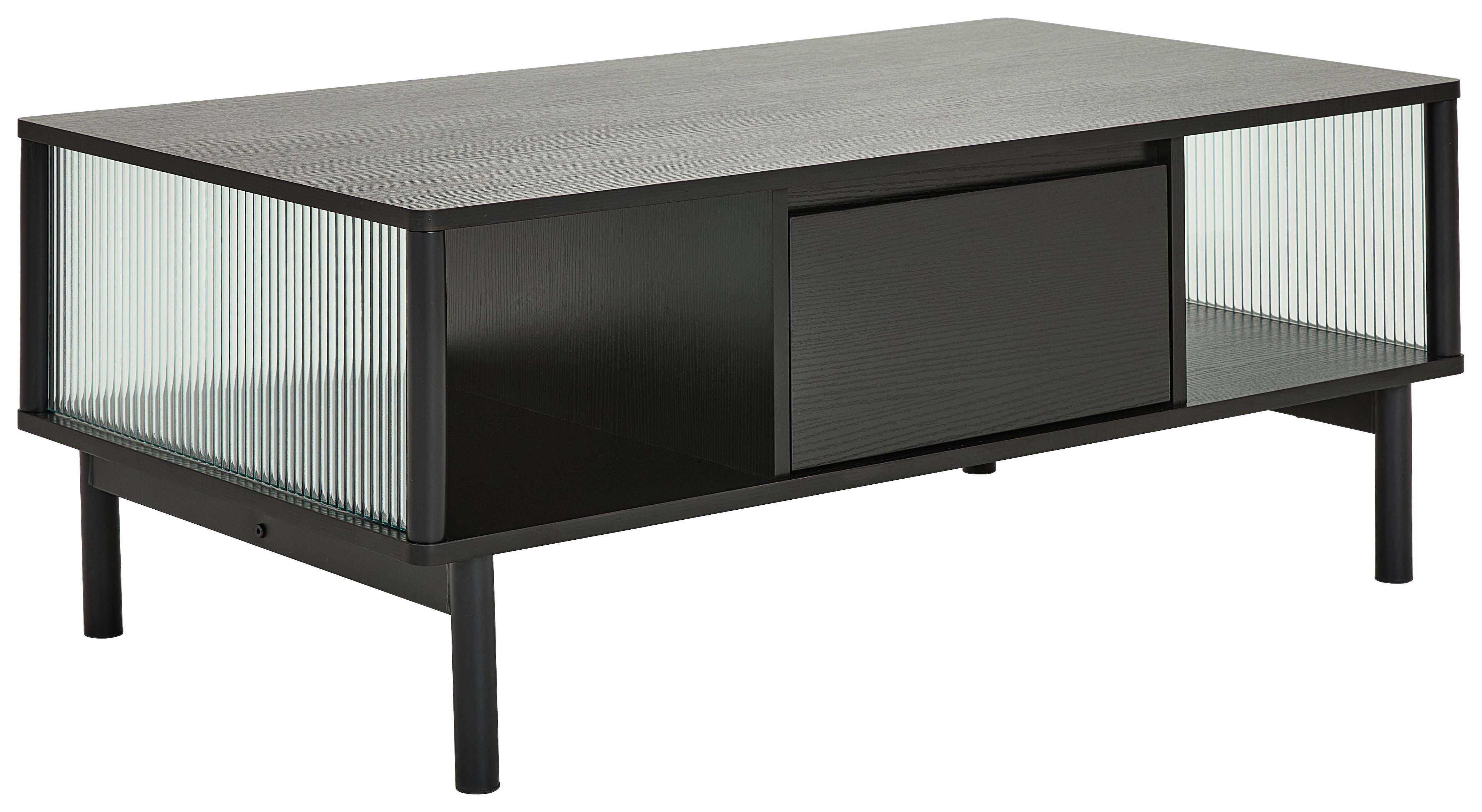 STOLIK KAWOWY NORDIC - czarny, Design, materiał drewnopochodny/drewno (110/42/60cm) - MID.YOU