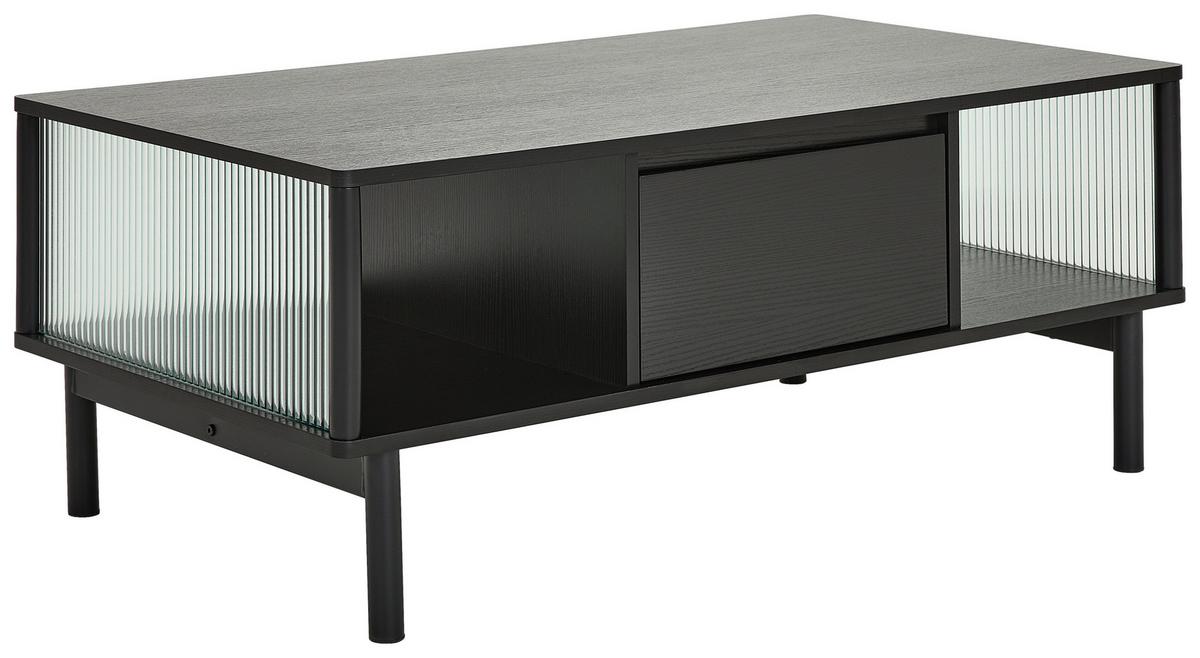 STOLIK KAWOWY NORDIC - czarny, Design, materiał drewnopochodny/drewno (110/42/60cm) - MID.YOU