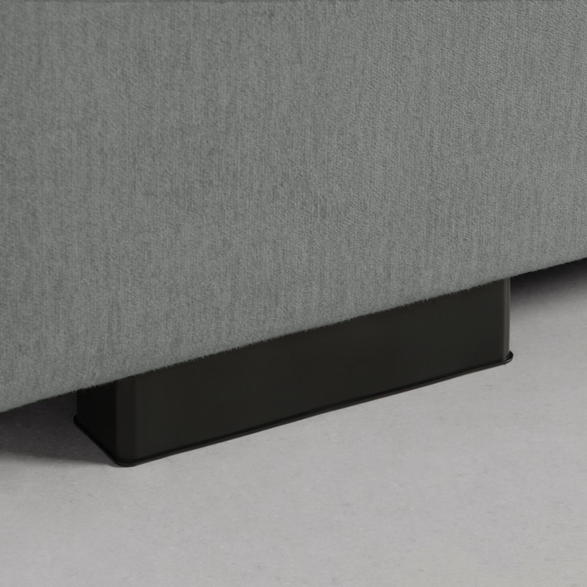 Oblazinjena Postelja Nelo, Siva, 180x200 - siva/črna, Konvencionalno, umetna masa/tekstil (180/200cm) - Mömax
