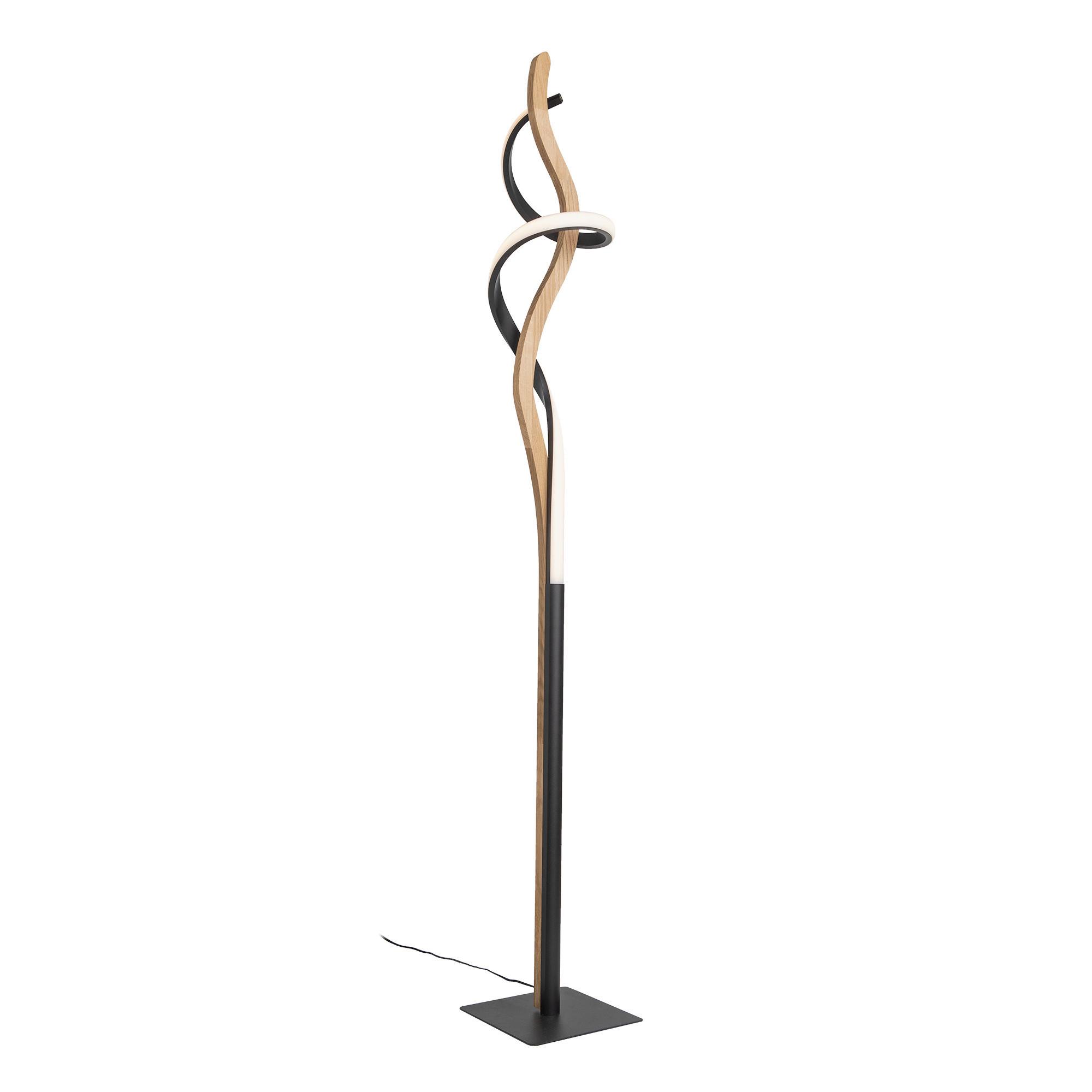 LAMPA STOJĄCA LED 141632 SILVRETTA *WW* - czarny, Natur, metal/drewno (20/20/150cm) - Waldwelt