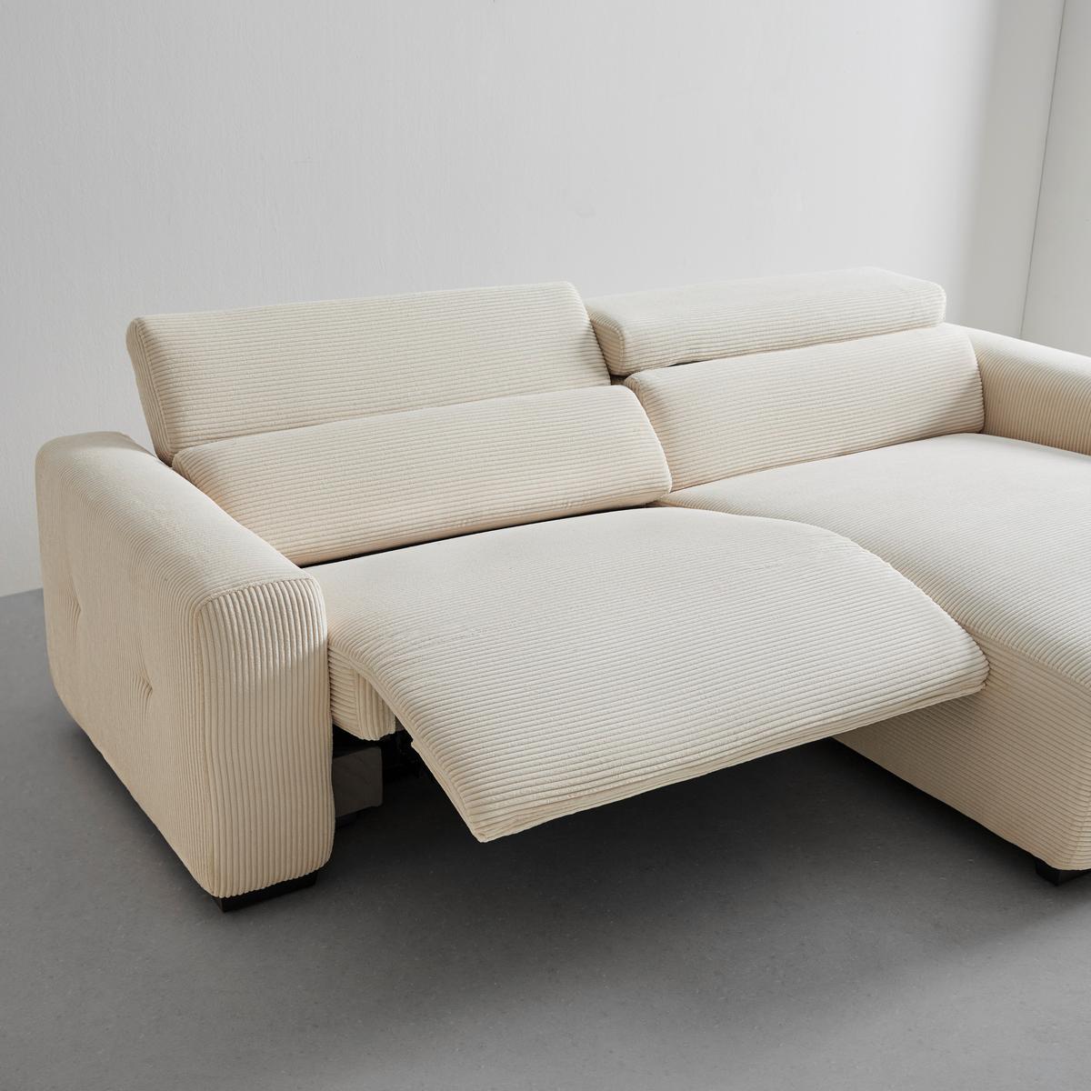 Canapé d'angle Bondico 255 Beige - beige/noir, Modern, métal/textile (255/170cm) - Mömax