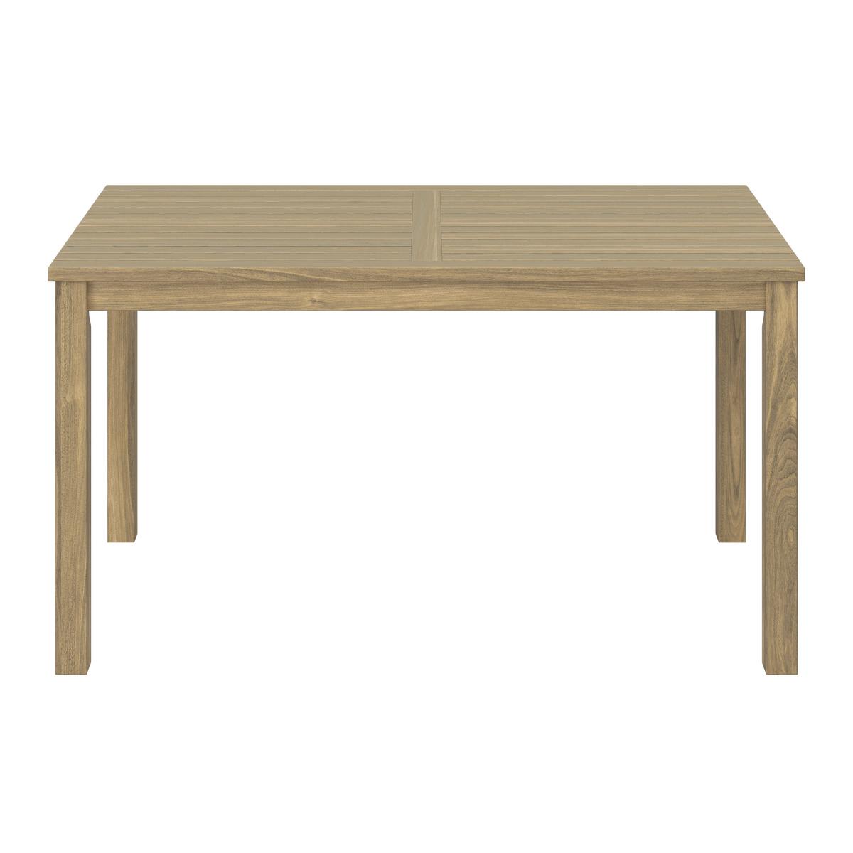 KOMPLET STOŁOWY NA TARAS AROLA - beżowy/kolor akacjowy, Modern, drewno (173/226cm) - Ambia Garden