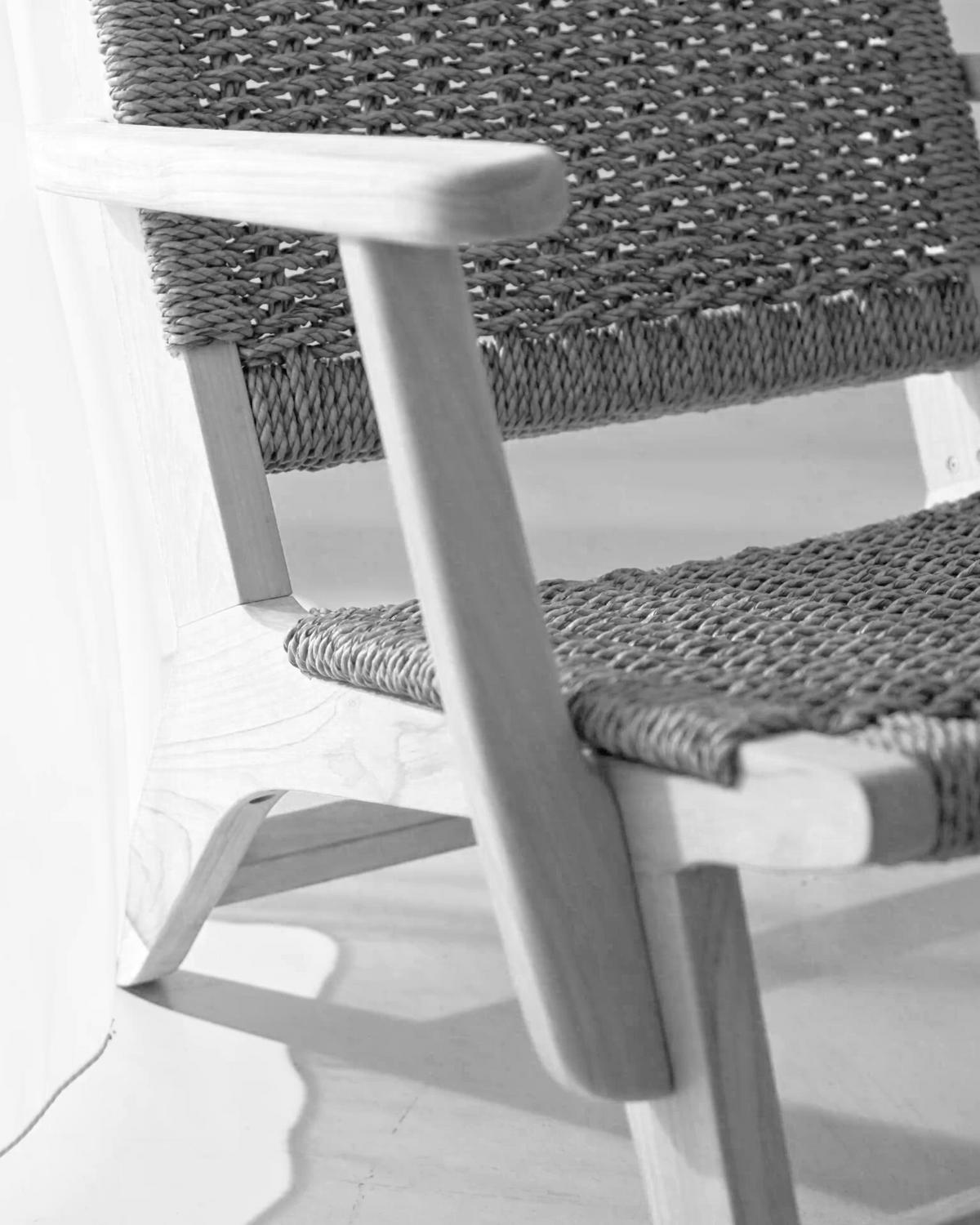 Loungesessel Eya Teak Indoor - Hellbraun/Teakfarben, Natur, Holz/Papier (68/71/72cm) - Gardenson