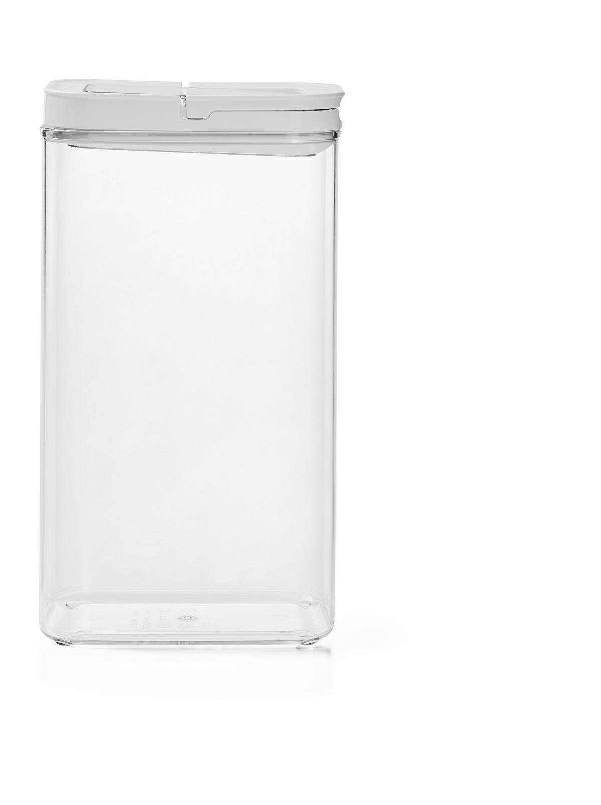 ZESTAW POJEMNIKÓW KUCHENNYCH SL080522A+SL080523A - biały/przejrzysty, Basics, tworzywo sztuczne - Homeware Profession.