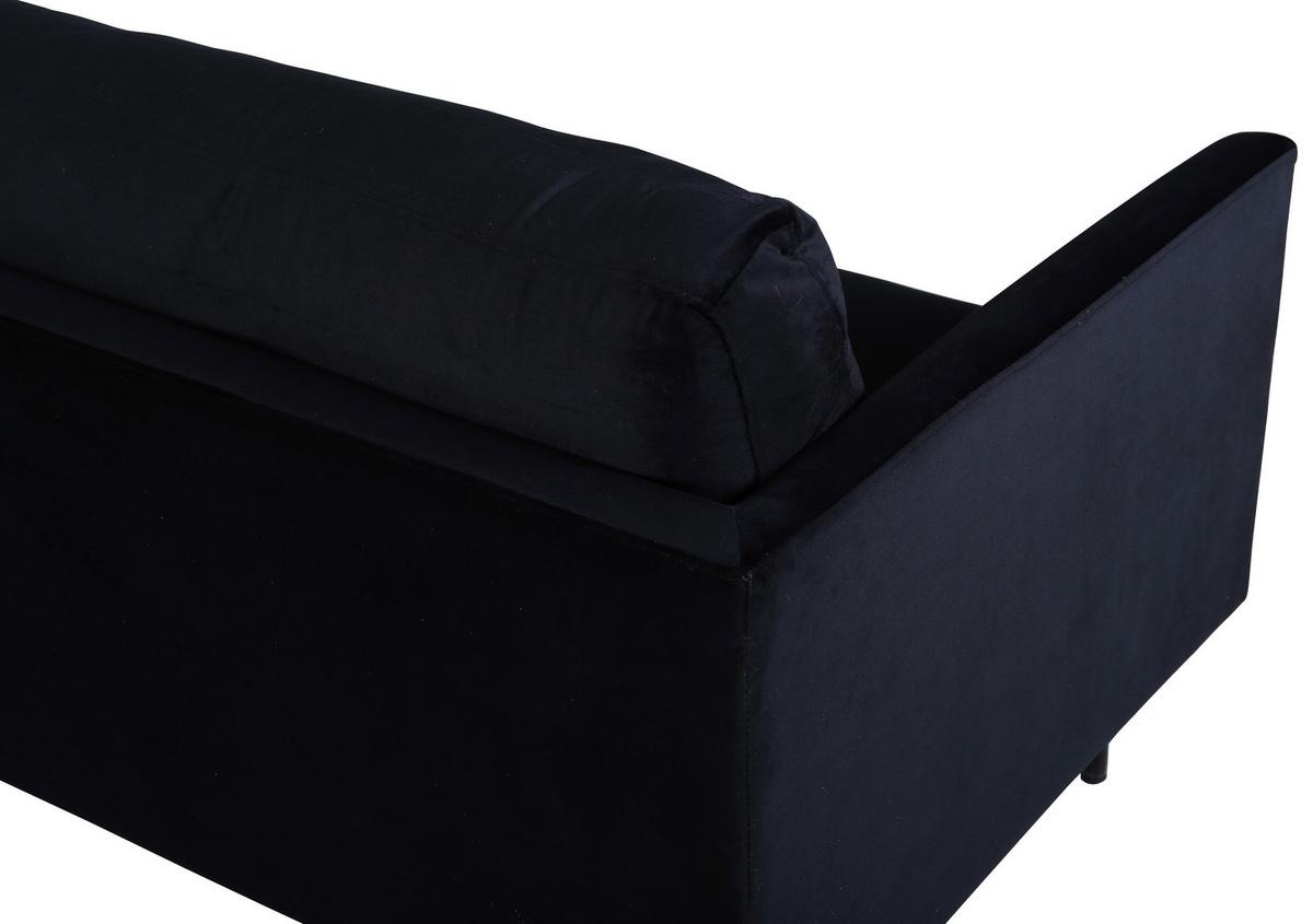2-SITZER-SOFA ZOOM - Schwarz, Design, Textil/Metall (180/78/80cm) - Livetastic