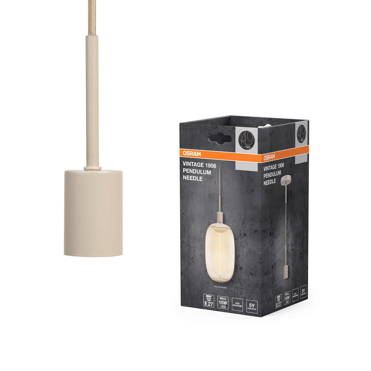 OPRAWKA ŻARÓWKI VINTAGE 1906 PENDULUM NEEDLE - beżowy, Konventionell, metal (10/228,7cm) - Osram