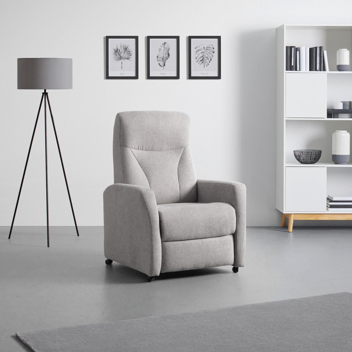 Relaxsessel Times in Grau - Grau, MODERN, Kunststoff/Textil (76/110/80cm) - Mömax
