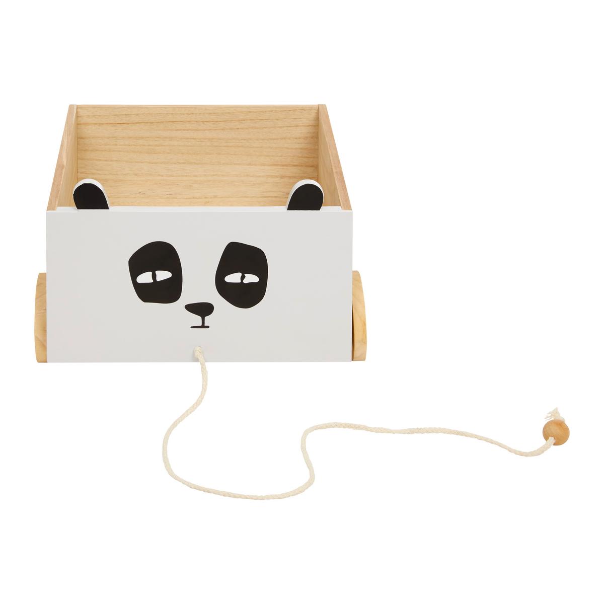 Spielzeugkiste Lanny Grau Echtholz/MDF mit Rollen - Naturfarben/Grau, MODERN, Holz (32/23/30cm) - Bessagi Kids