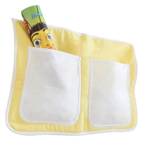 Betttasche "Stofftasche", gelb/weiß - Gelb/Weiß, KONVENTIONELL, Textil (56/32/2cm) - MID.YOU
