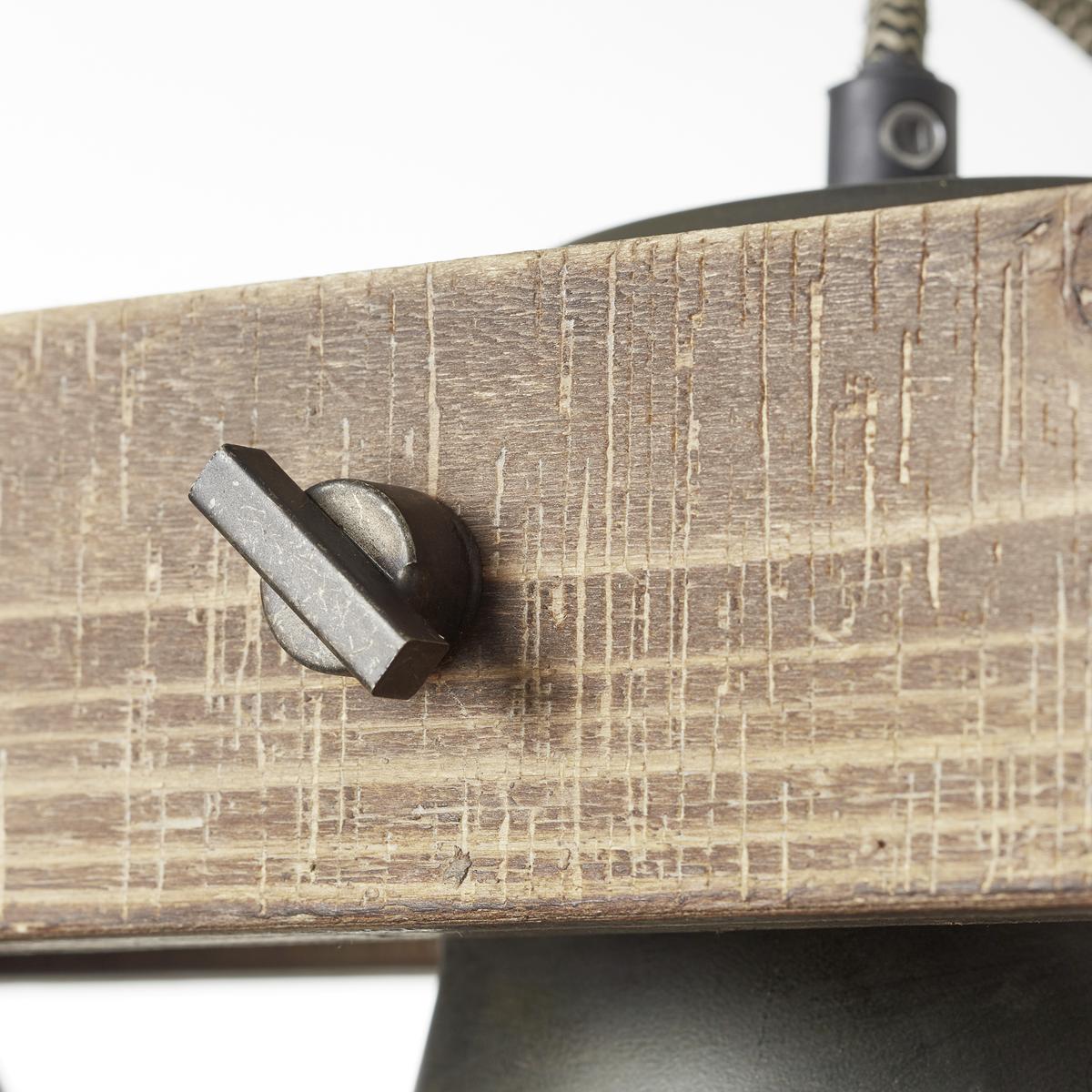 Hängeleuchte Plow in Schwarz max. 10 Watt - Schwarz, Design, Holz/Metall (70/115cm) - Brilliant