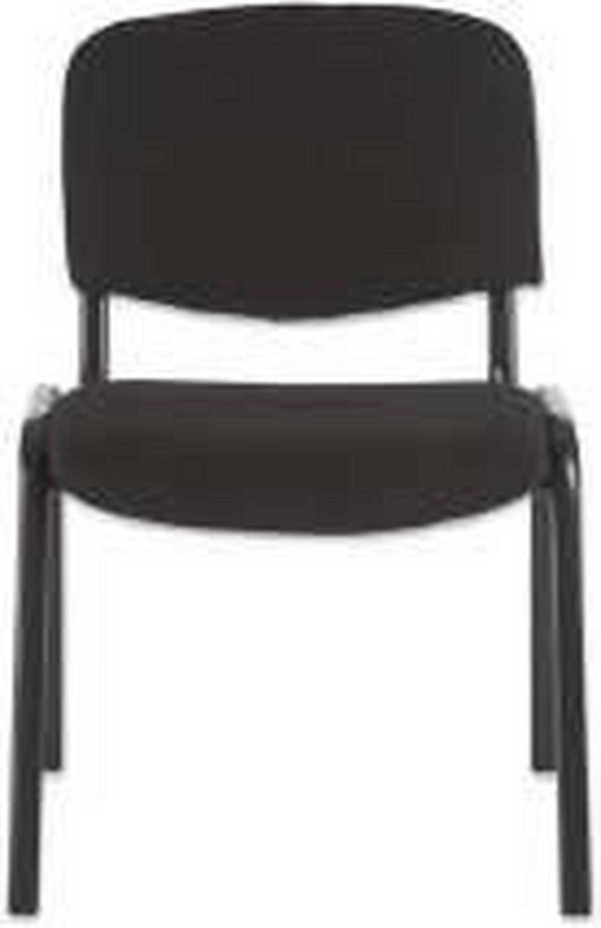 Besucherstuhl in Schwarz - Schwarz, Konventionell, Textil/Metall (55/83/53,5cm) - Mömax