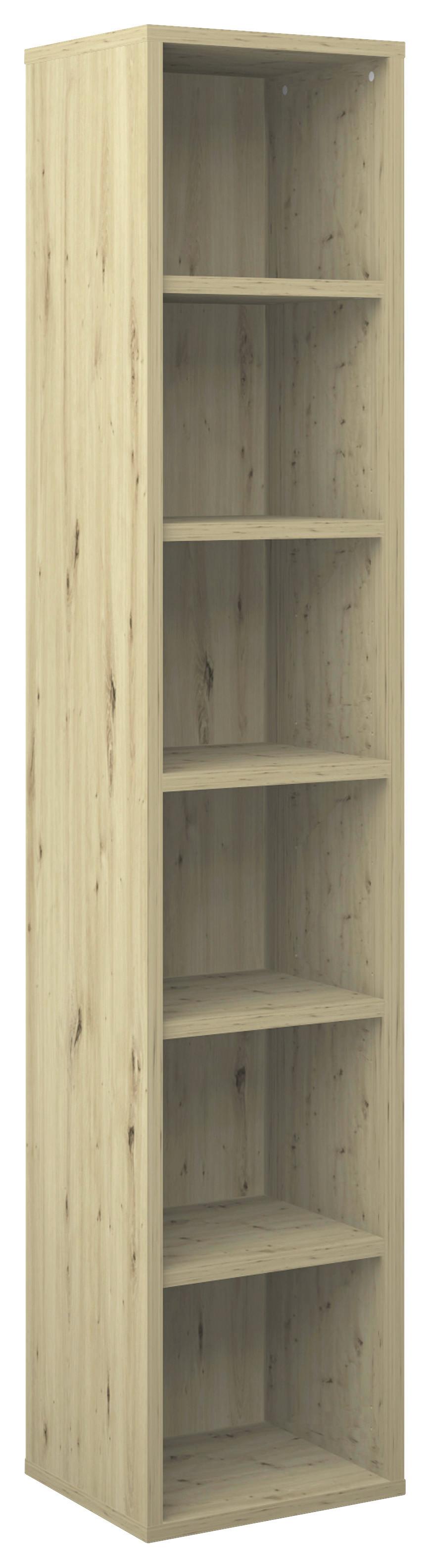 Regal Big Profi Office - Schwarz/Eiche Artisan, Modern, Holzwerkstoff/Kunststoff (44/218/40cm) - Mömax