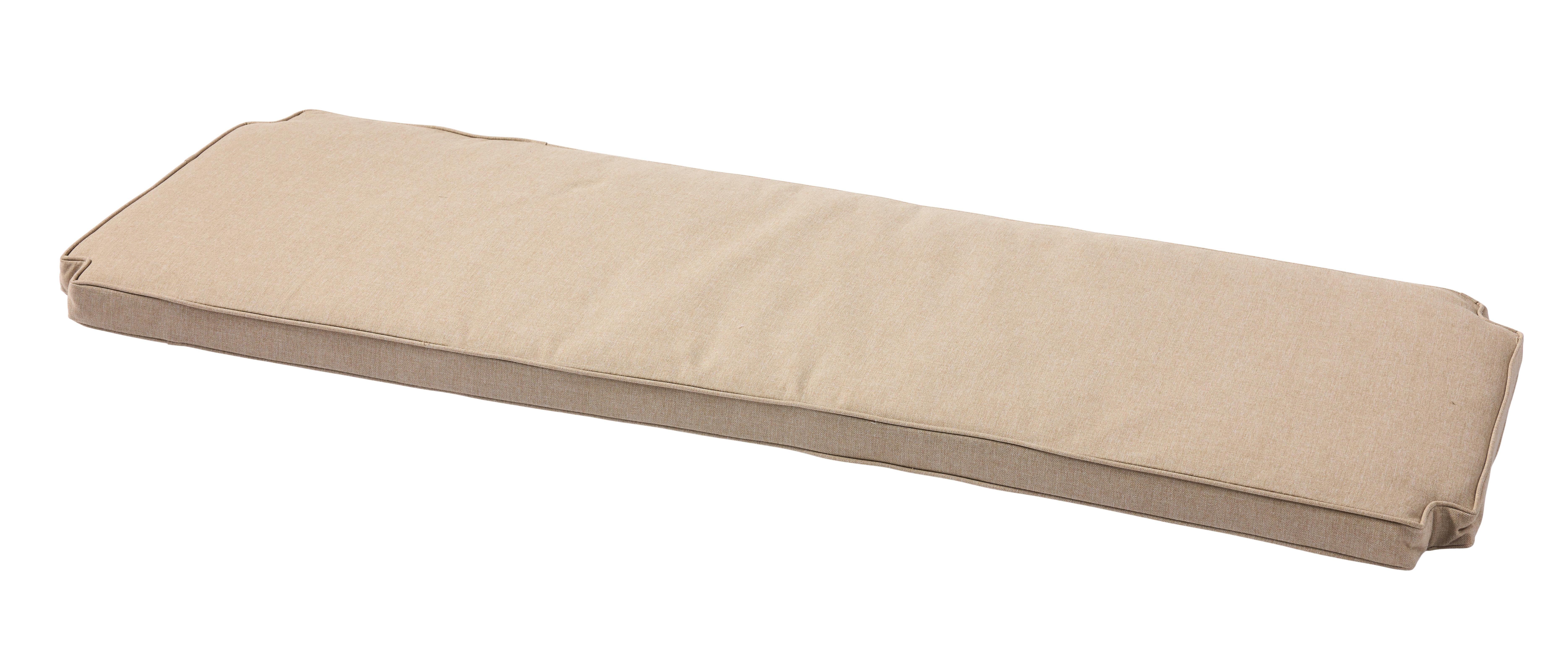 Bankauflage Rosenborg - Sandfarben, Natur, Kunststoff (150/5/58cm) - Gardenson