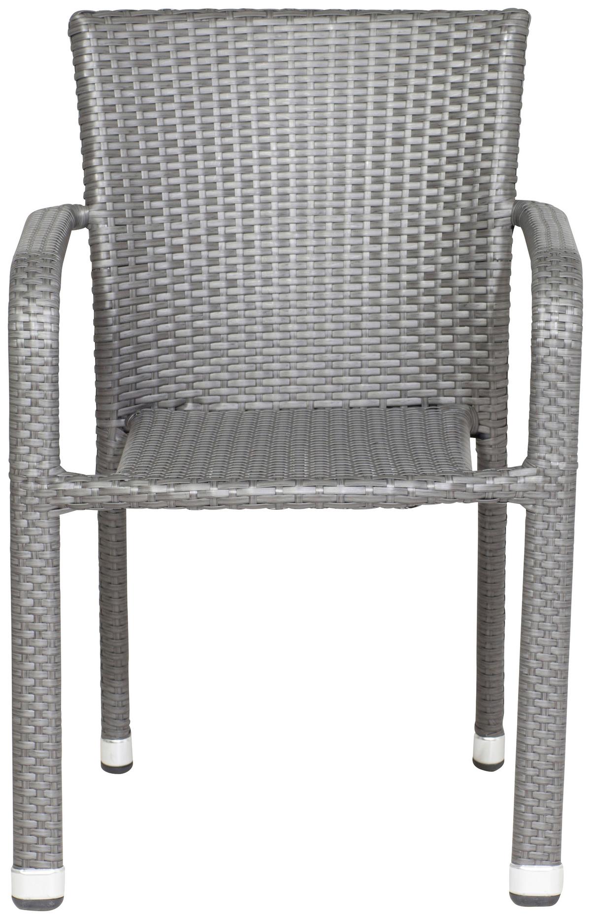 Stapelsessel Grau wetterfest - Grau, MODERN, Kunststoff/Metall (56/83/60cm) - Siena Garden