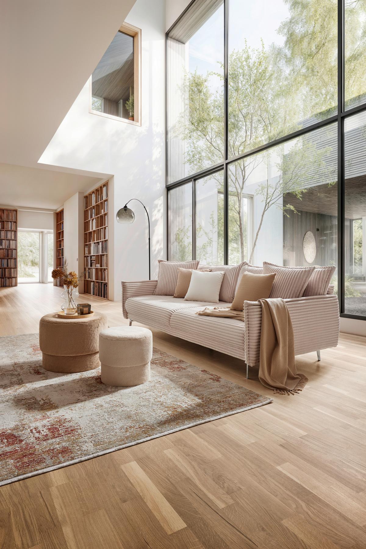 Mega Sofa Kiss-Top - bijela/boje kroma, Moderno, drvni materijal/tekstil (241/90/117cm) - Mömax