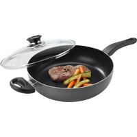 Pfanne Fabia Jumbo Ø ca. 28cm - Transparent/Schwarz, Glas/Metall (28/7cm) - Modern Living