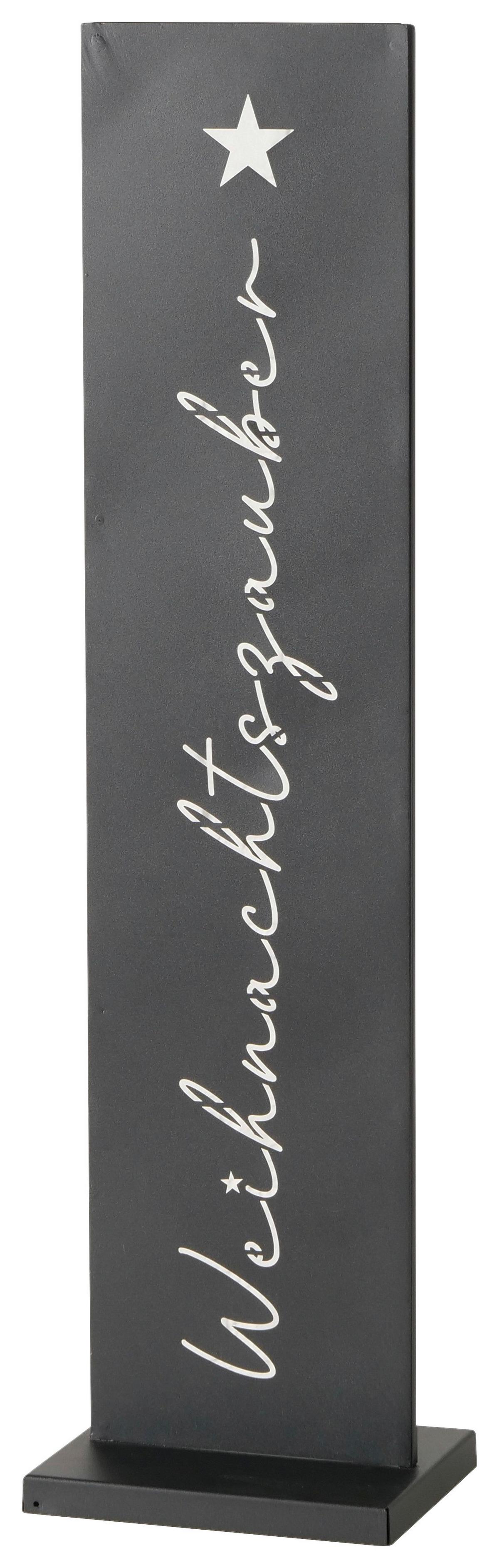 Dekoschriftzug Zauber I Schwarz - Schwarz, KONVENTIONELL, Metall (20/15/77cm) - Mömax