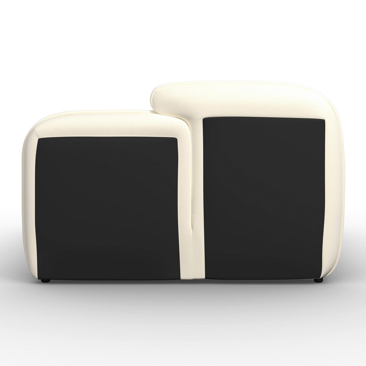 Polsterbett Embrace Elfenbein ca. 160x200 cm - Elfenbein/Eichefarben, MODERN, Holz/Kunststoff (160/200cm) - Bessagi Home