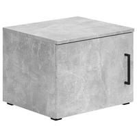 Aufsatzschrank Multistauraum Betonoptik - Schwarz/Grau, MODERN, Holzwerkstoff/Kunststoff (45/35/40cm) - Mömax