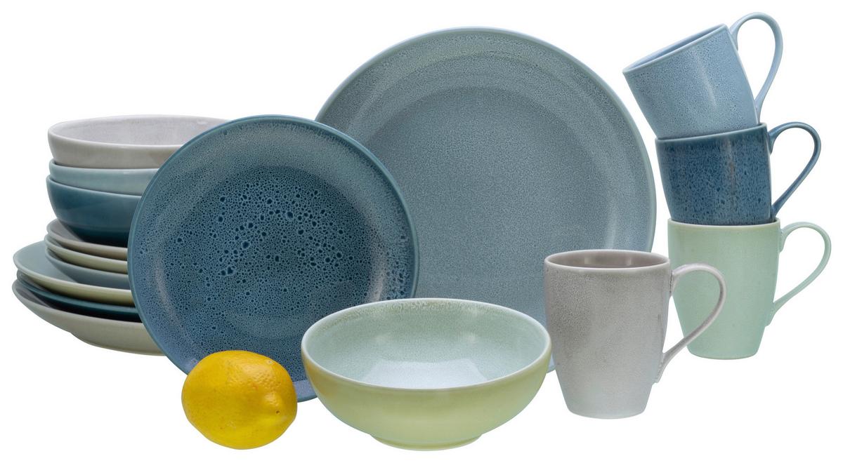 Kombinirani Servis Reactive Aqua, 16-Delni - večbarvno, Moderno, keramika - Creatable
