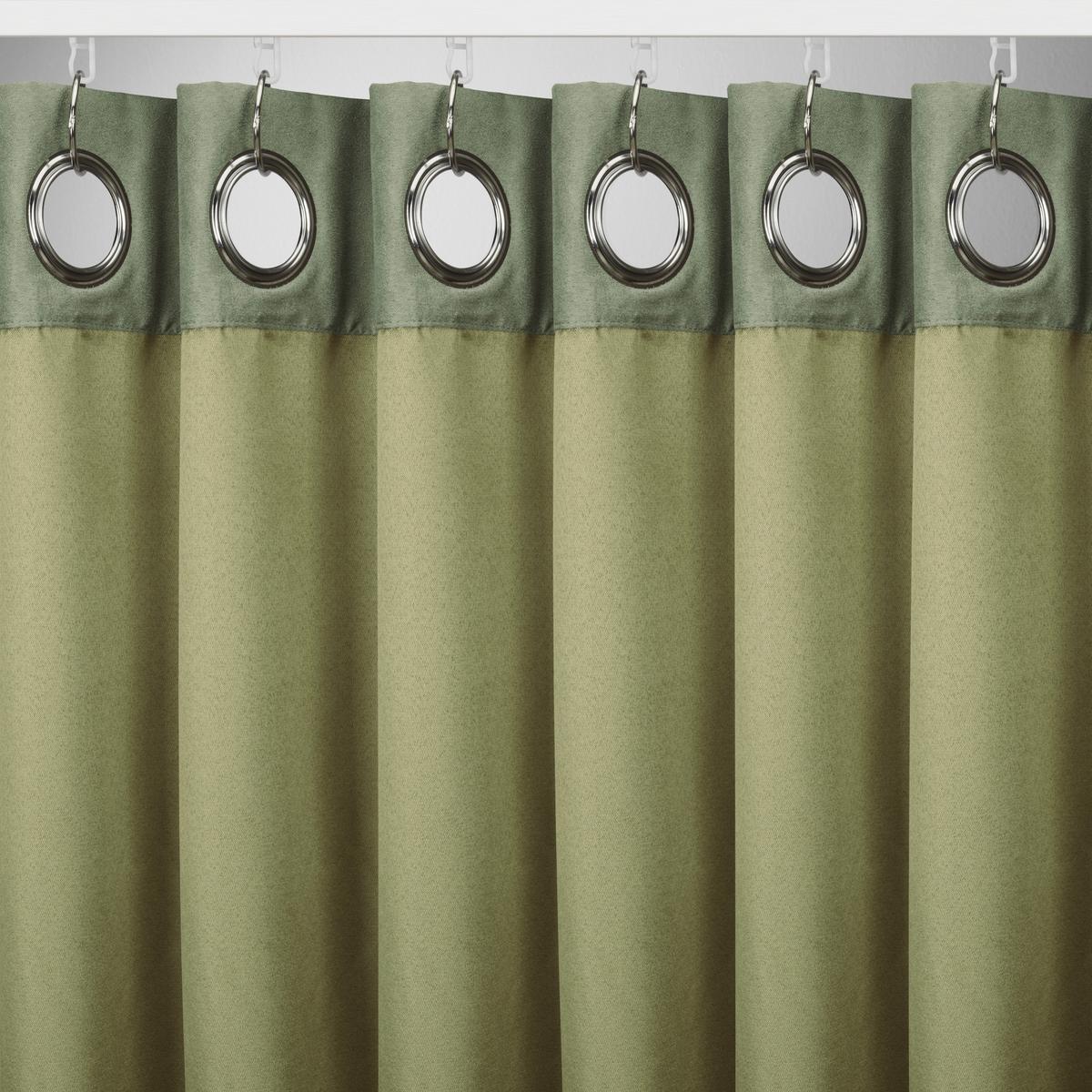 Ösenvorhang Velours in Grün ca. 140x245cm - Grün, KONVENTIONELL, Textil (140/245cm) - Modern Living
