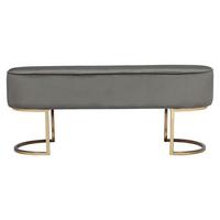 SITZBANK PERA 200 GRAU / GOLD - Goldfarben/Grau, Design, Holz/Holzwerkstoff (105/41/40cm) - Kayoom