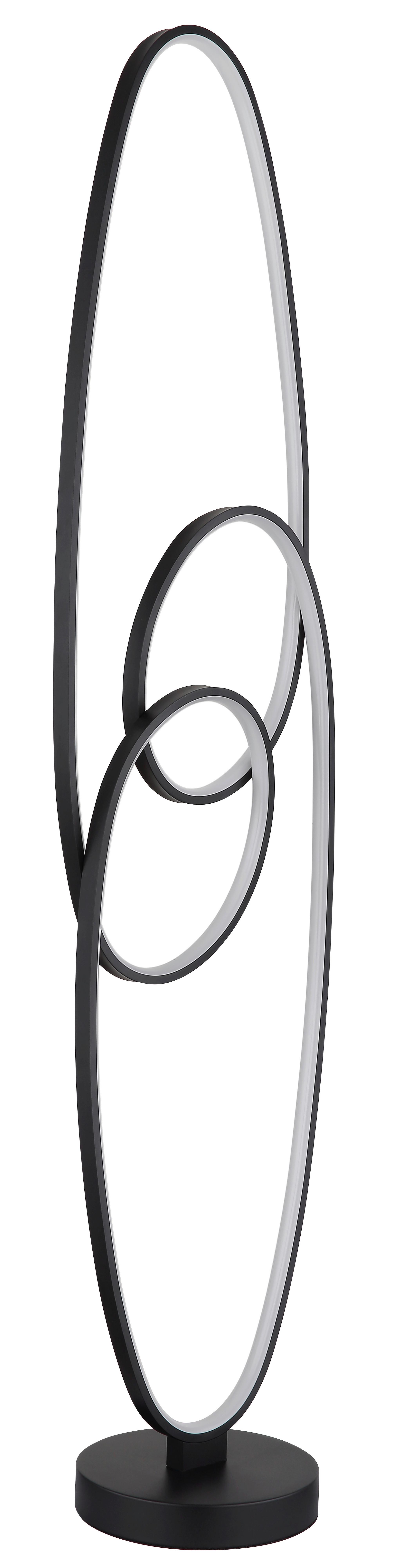 LED-STEHLEUCHTE 67177-36S SPIRA - Weiss/Schwarz, Design, Kunststoff/Metall (29/20/122cm) - Globo