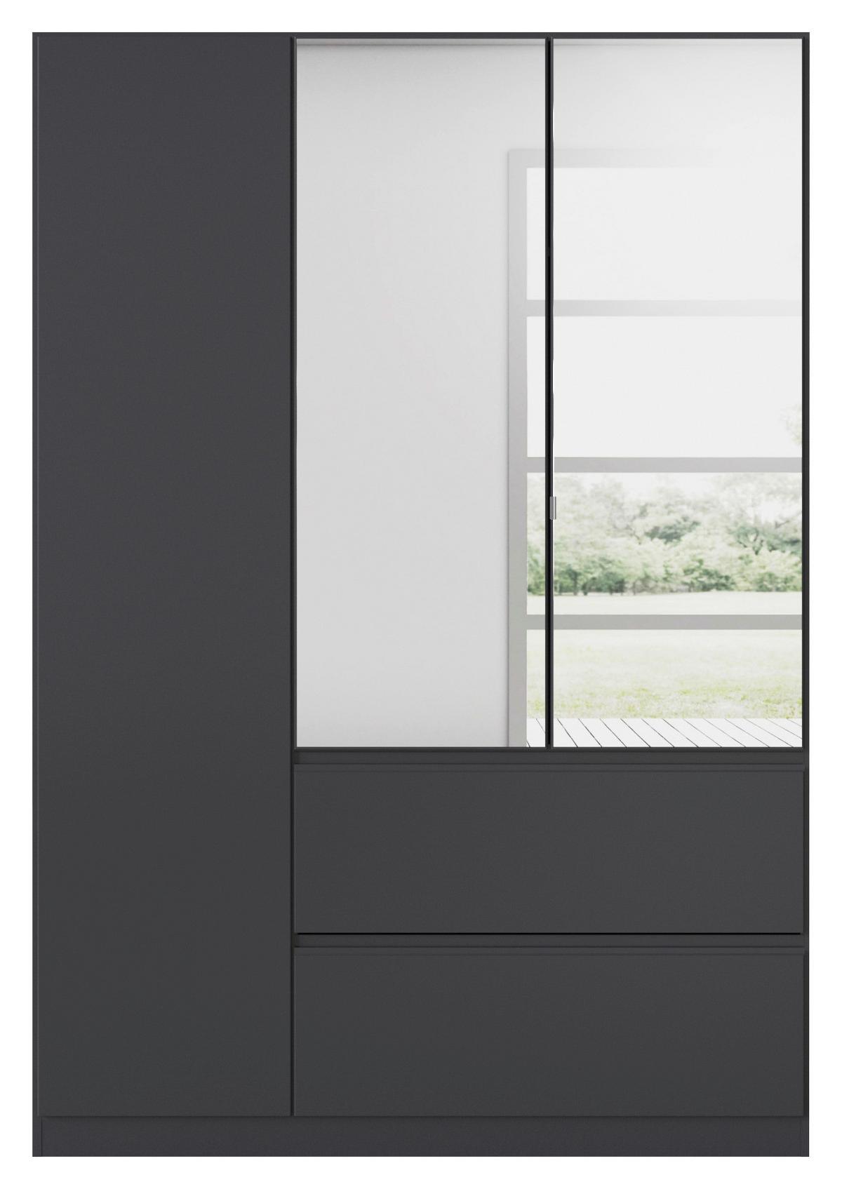 Omara S Klasičnimi Vrati Costa, Siva - temno siva/siva, Moderno, leseni material (136/197/54cm) - Rauch Möbel