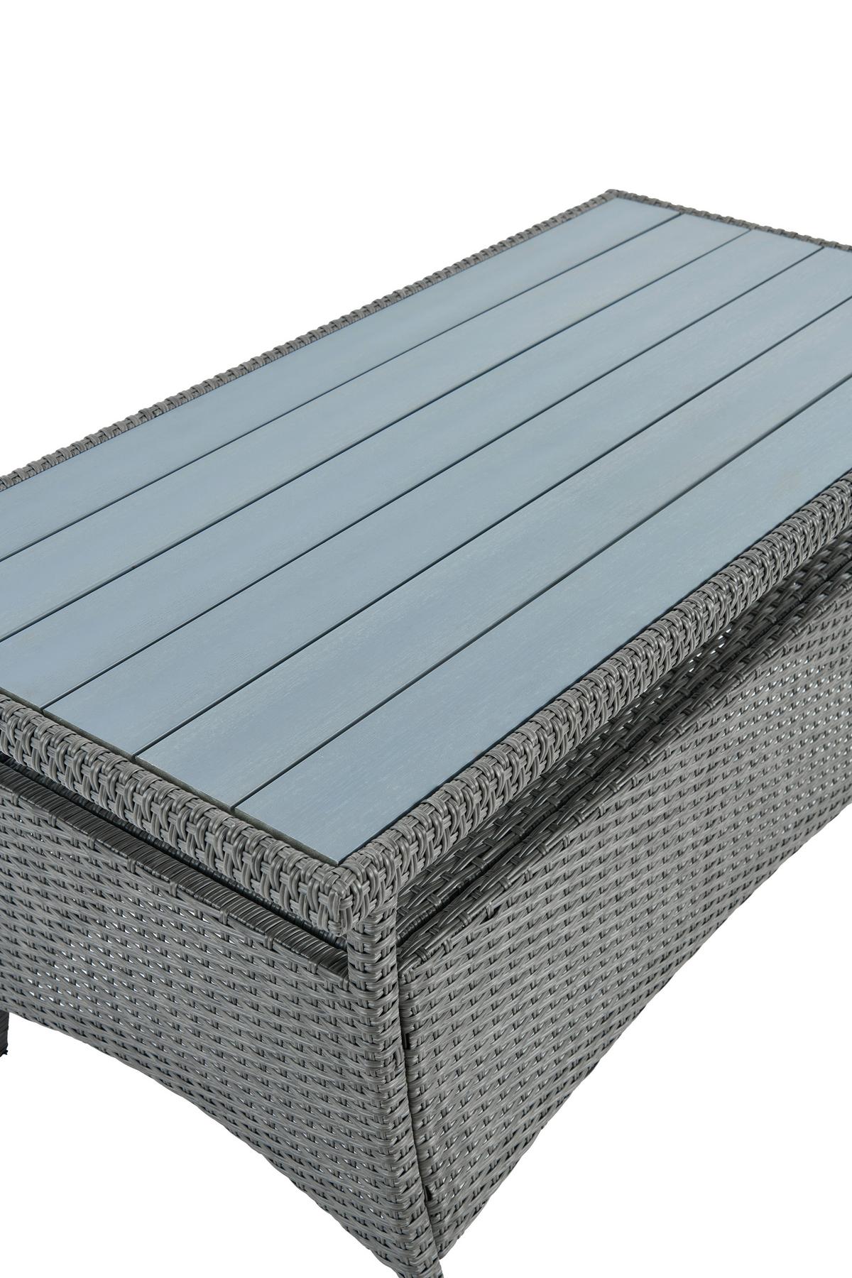 Lounge Garnitura Santander, Siva, 4-Delni Set - siva, Moderno, kovina/umetna masa - Beldano