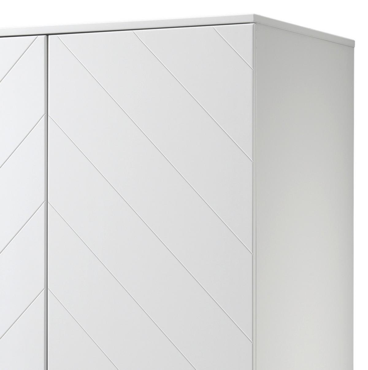 Drehtürenschrank Billy ca. 100x200 cm Weiß - Goldfarben/Weiß, MODERN, Holzwerkstoff/Kunststoff (100/200/59cm) - MID.YOU