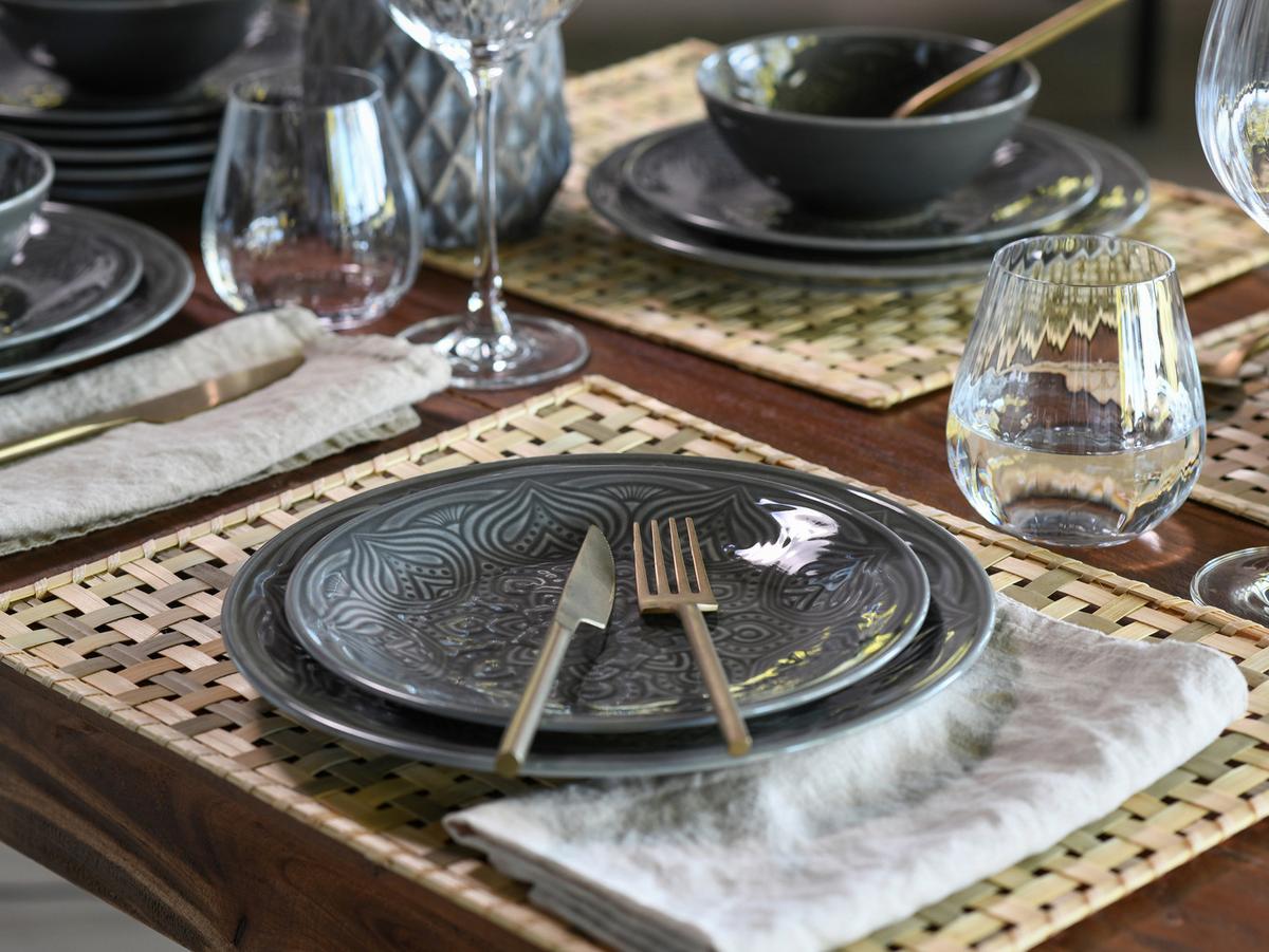 Jedilni Servis Orient Mandala, 18-Delni - siva, Basics, keramika - Creatable