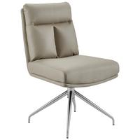 KRZESŁO EMMA - kolor stalowy/taupe, Design, metal/tkanina (51,5/89,5/65cm) - Novel