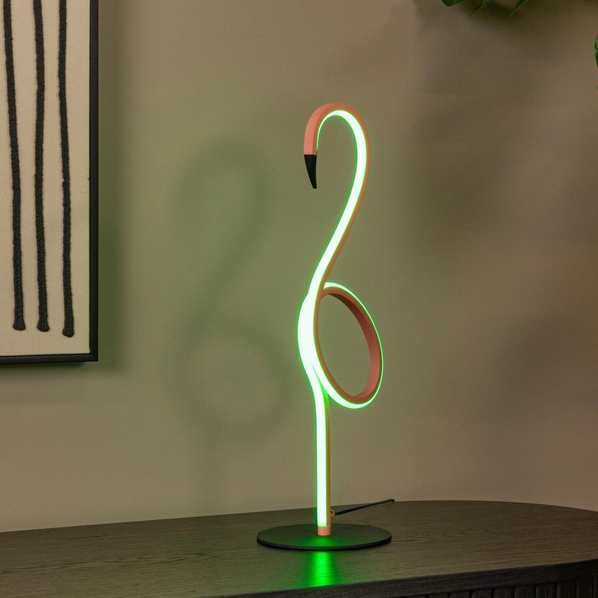 Led-tischleuchte 05545/06/66 Flamingo - Schwarz, Lifestyle, Metall (15/18.1/49.5cm) - Lucide