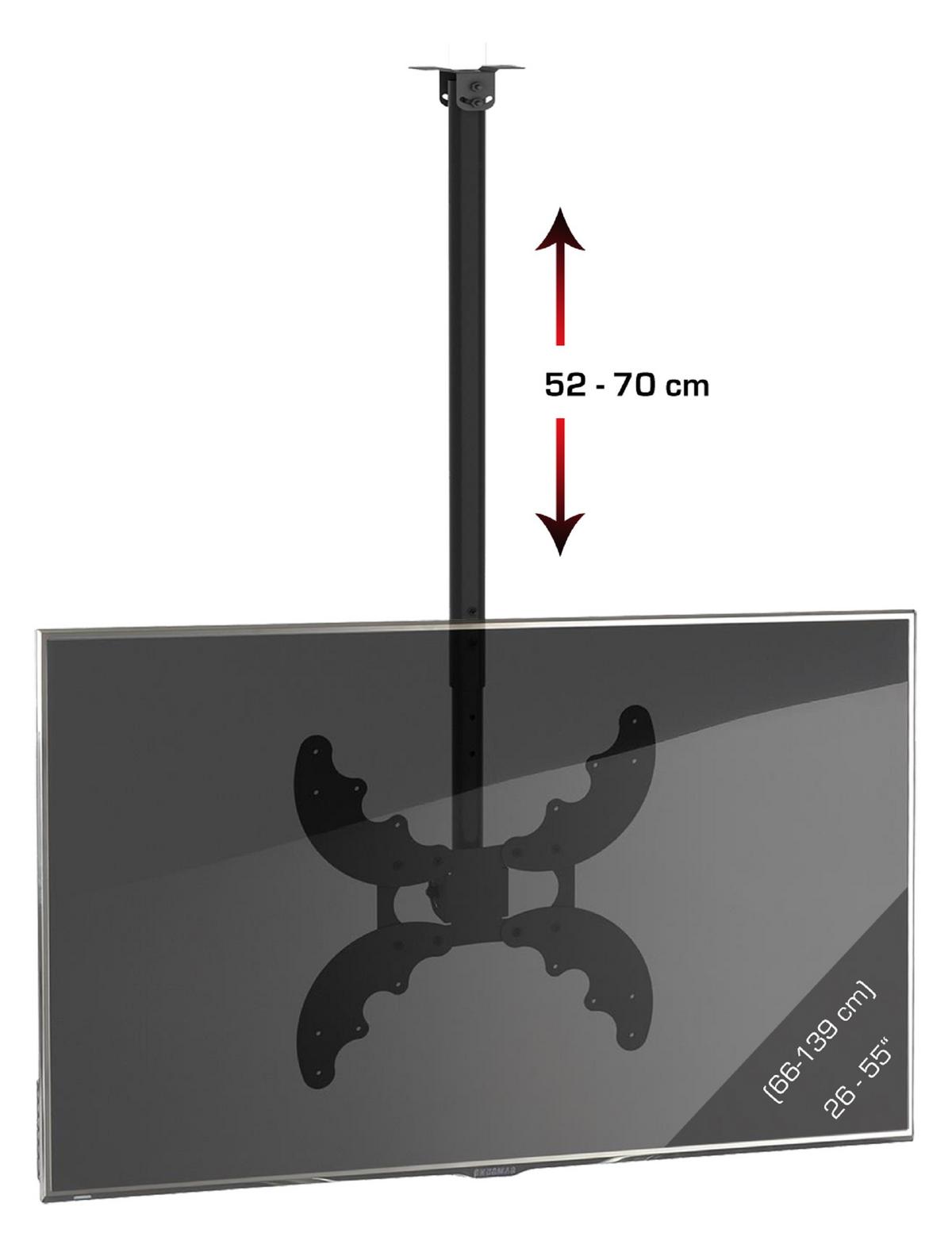 Nosilec Za Tv B-Dx - antracit, Moderno, kovina (42/52/4,5cm) - MID.YOU