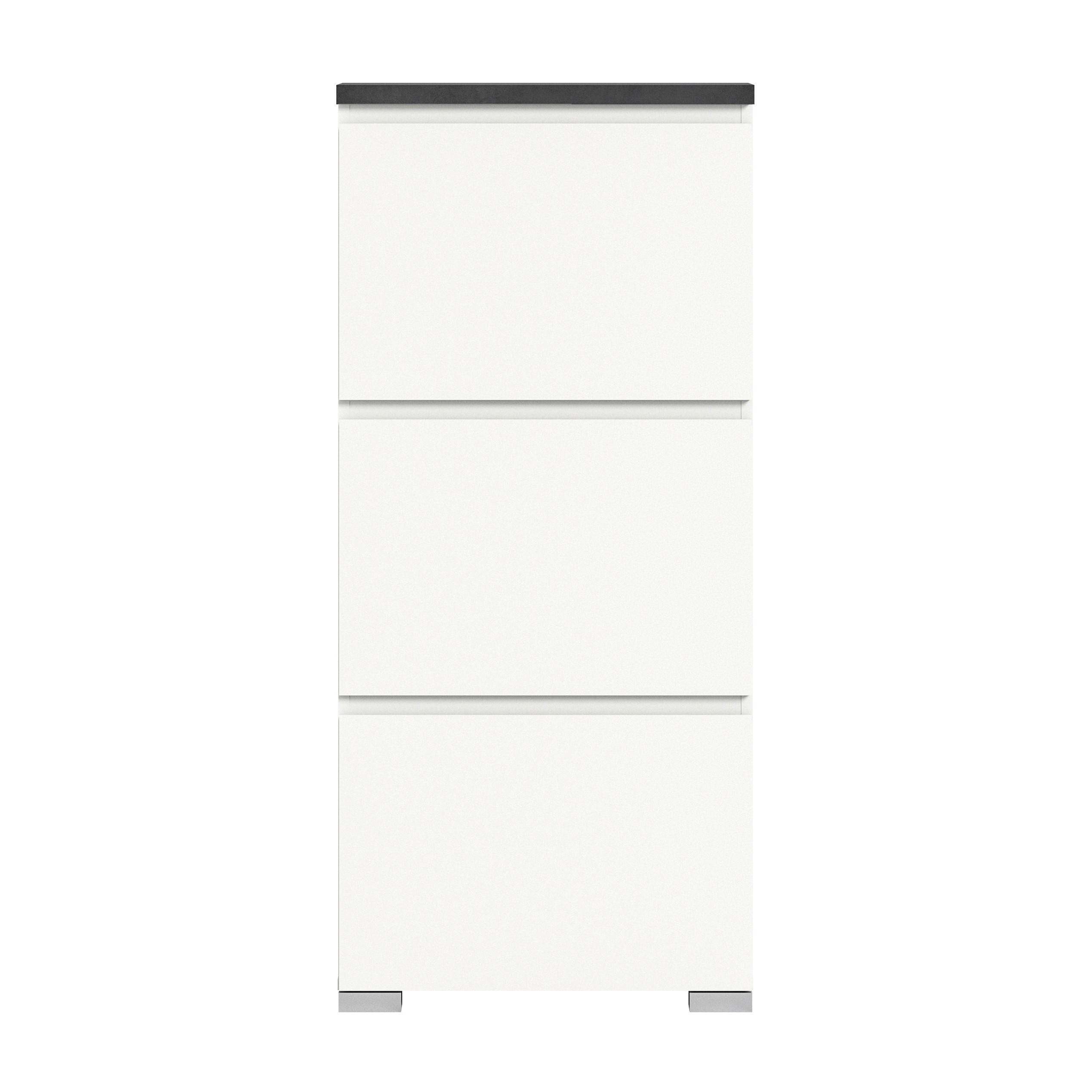 Ormarić Za Cipele Shoelove - bijela/siva, Moderno (60/133/18cm) - Modern Living