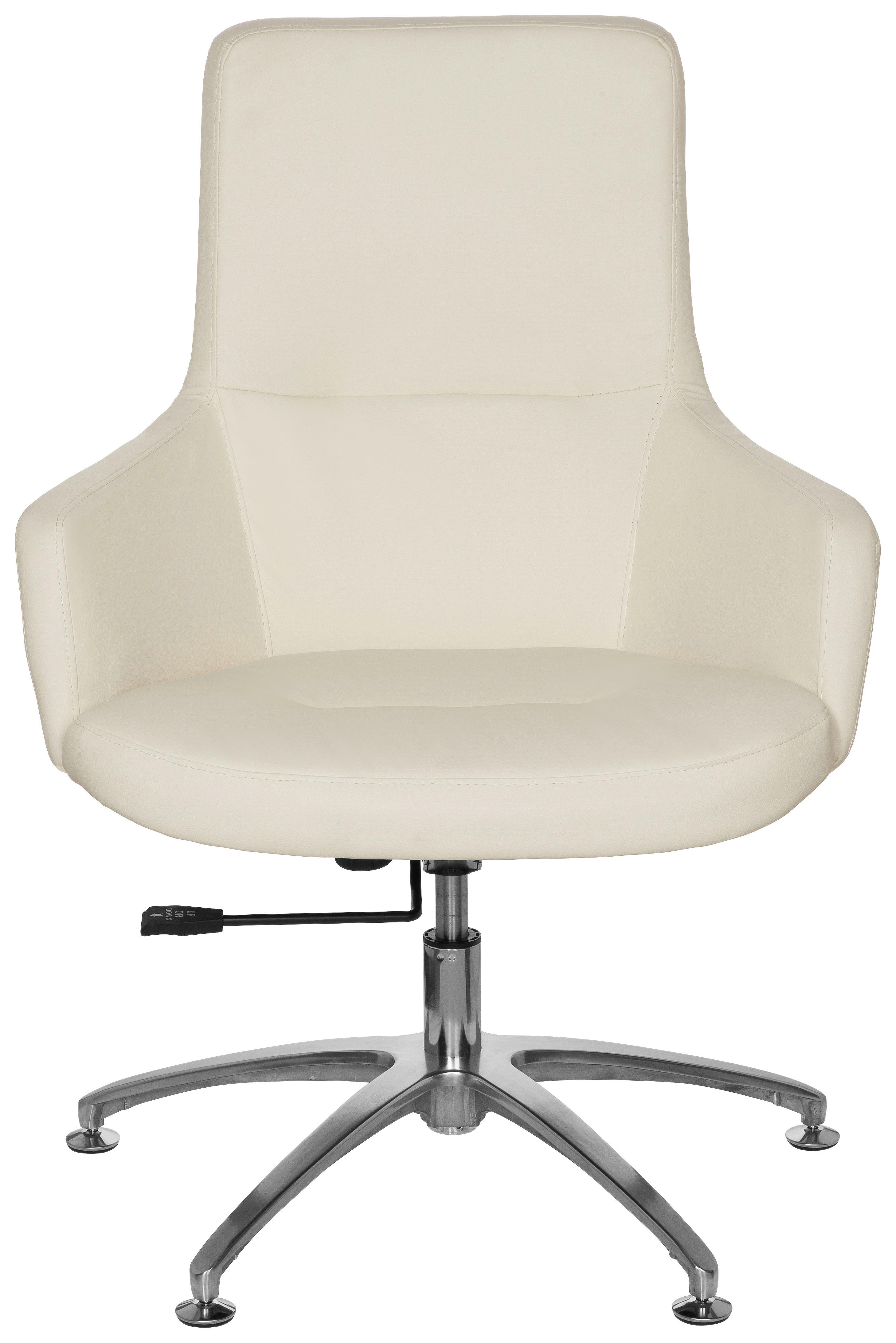 Konferenčni Stol Shake 300, Kremno Bela - barve kroma/krem barve, Moderno, kovina/tekstil (60/108/48cm) - MID.YOU