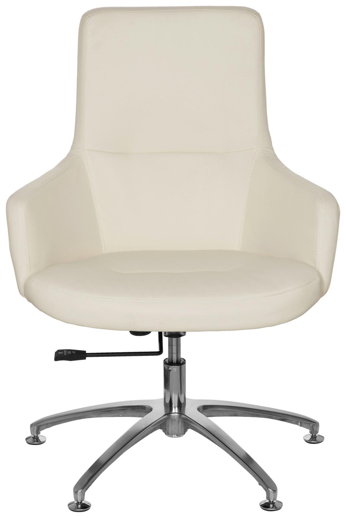Konferenčni Stol Shake 300, Kremno Bela - barve kroma/krem barve, Moderno, kovina/tekstil (60/108/48cm) - MID.YOU