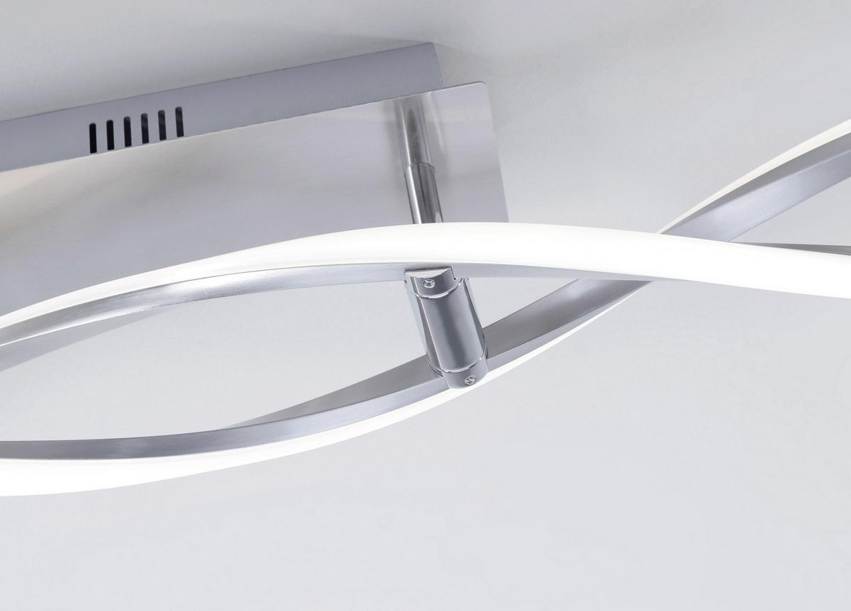 LAMPA SUFITOWA LED 9143-55 POLINA - kolor niklowy, Design, metal (110/8/15,6cm) - Paul Neuhaus