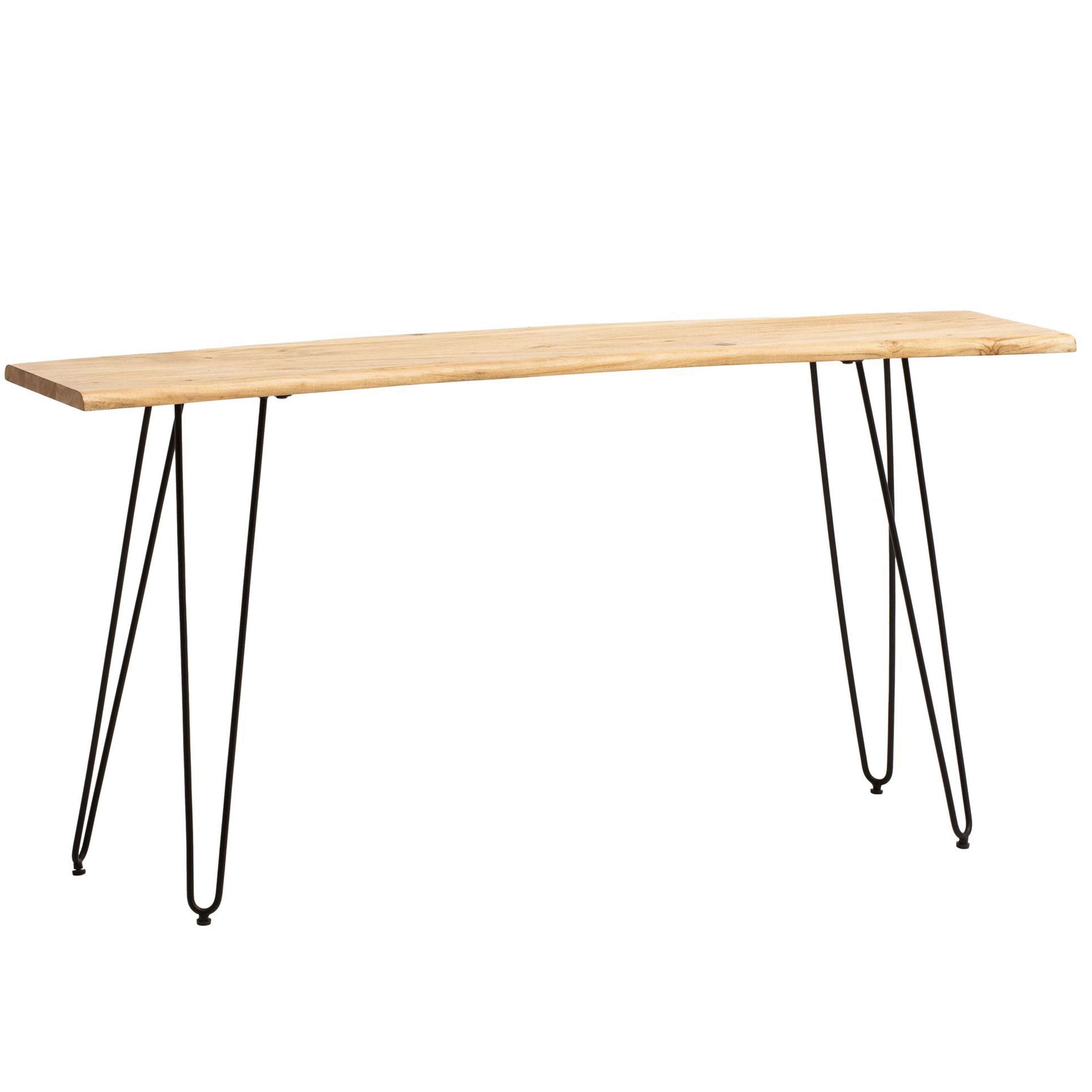 KONSOLENTISCH WL7.318 - Schwarz/Akaziefarben, Design, Holz/Metall (150/36/75cm) - MID.YOU