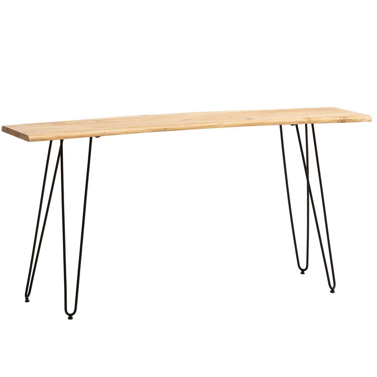 KONSOLENTISCH WL7.318 - Schwarz/Akaziefarben, Design, Holz/Metall (150/36/75cm) - MID.YOU