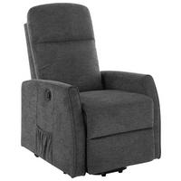 Tv Fotelj Athen, Temno Siva, Pomoč Pri Vstajanju - temno siva, Moderno, kovina/tekstil (67.5/107/88.5cm)