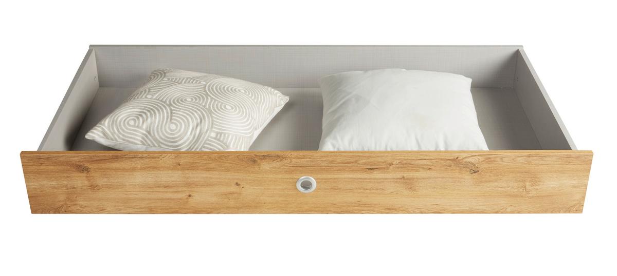 Bettschubkasten Valencia in Eichefarben 2er Set - Eichefarben, Konventionell, Holzwerkstoff/Metall - Mömax