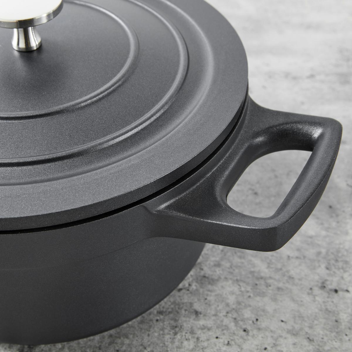 Kochtopf Tradition in Schwarz Ø 20cm - Schwarz, MODERN, Metall (20/9,8cm)